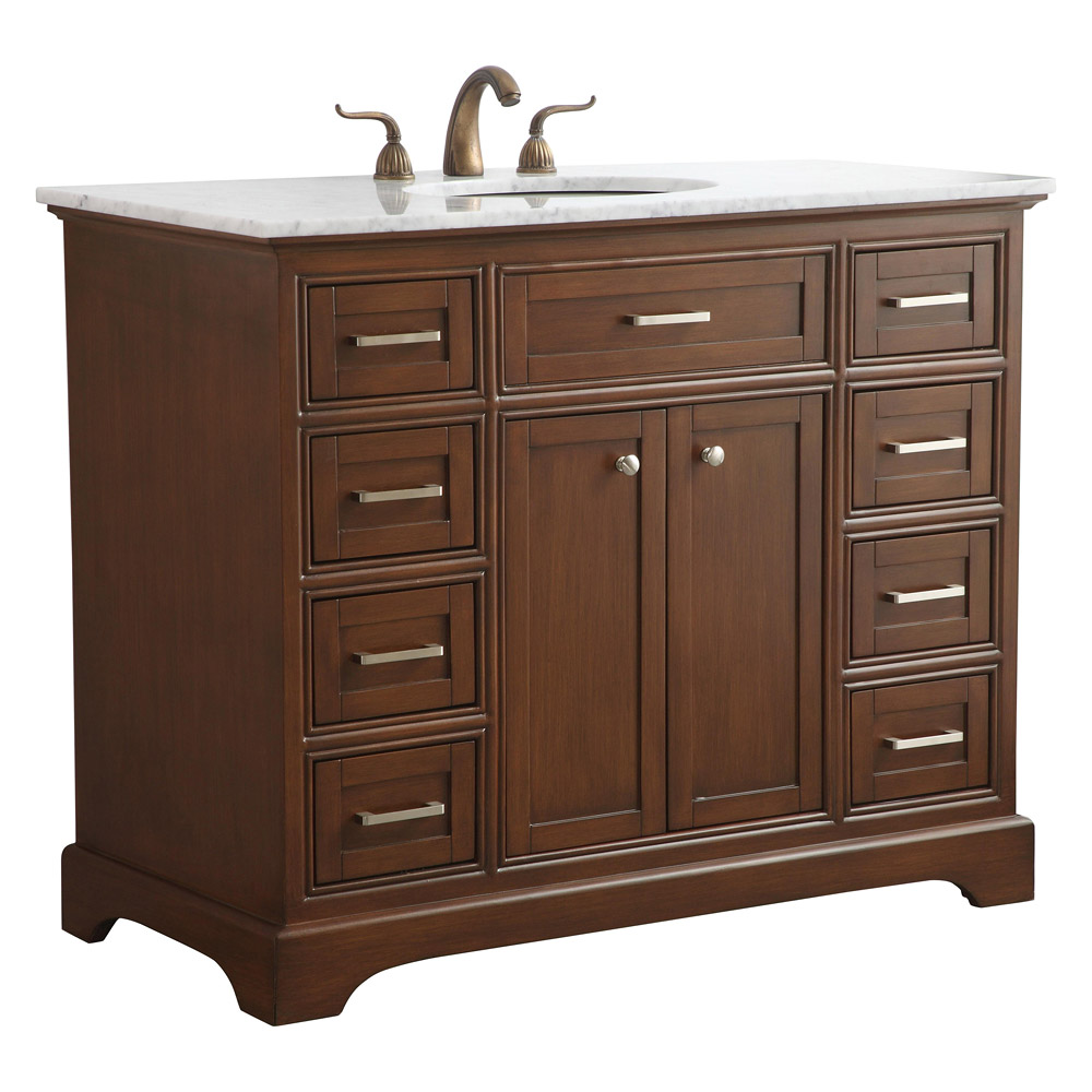 Elegant Bathroom Vanity - Teak, L 42" (VF15042TK)