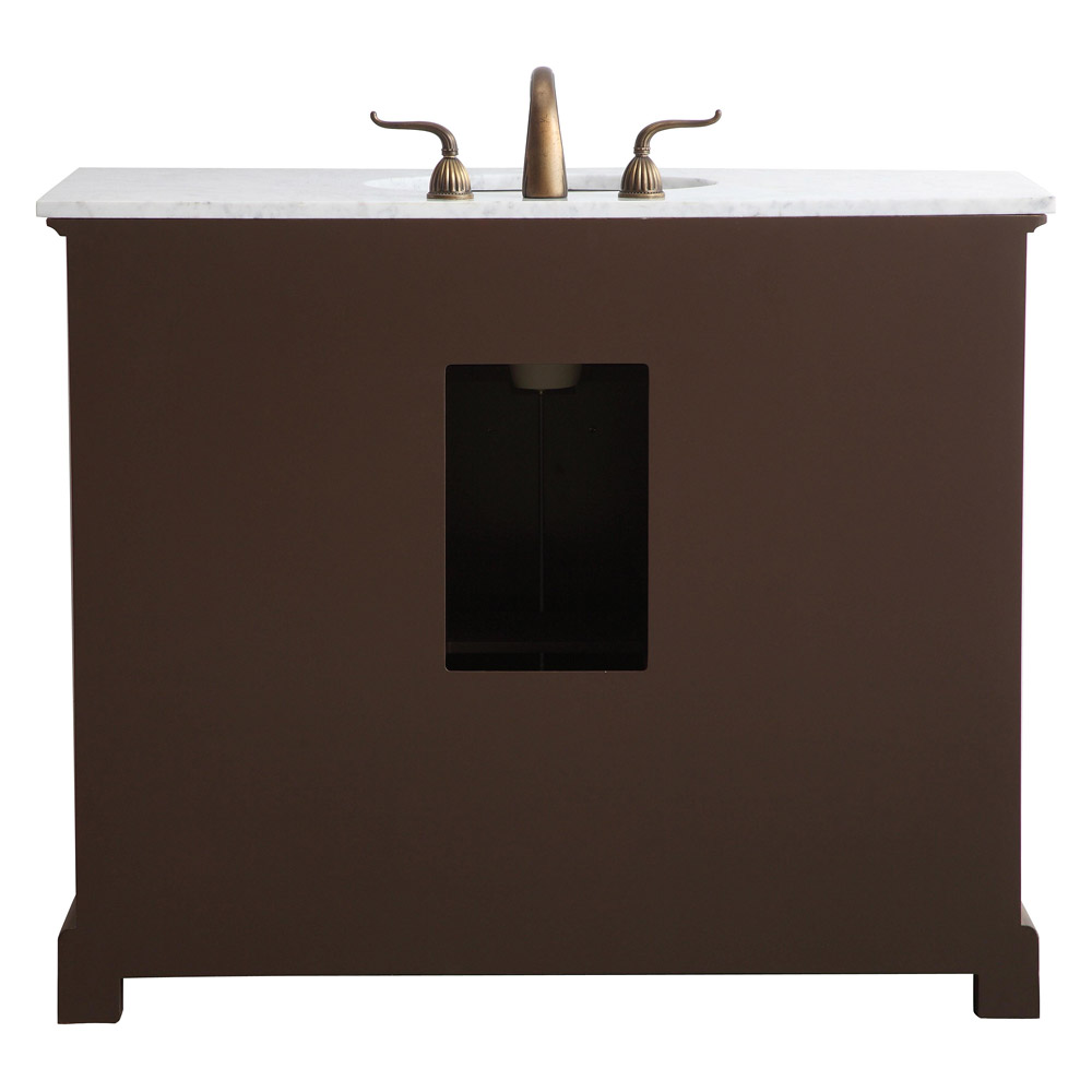 Elegant Bathroom Vanity - Teak, L 42" (VF15042TK)