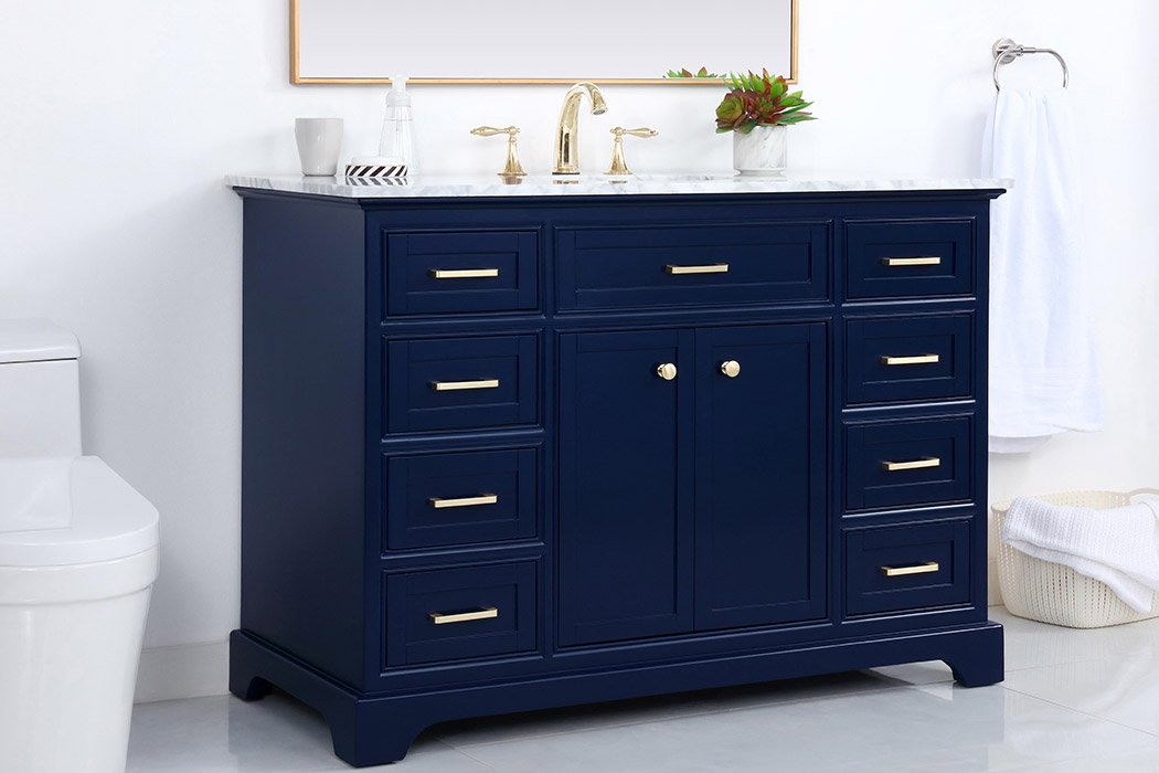 Elegant Bathroom Vanity - Blue, L 48" (VF15048BL)