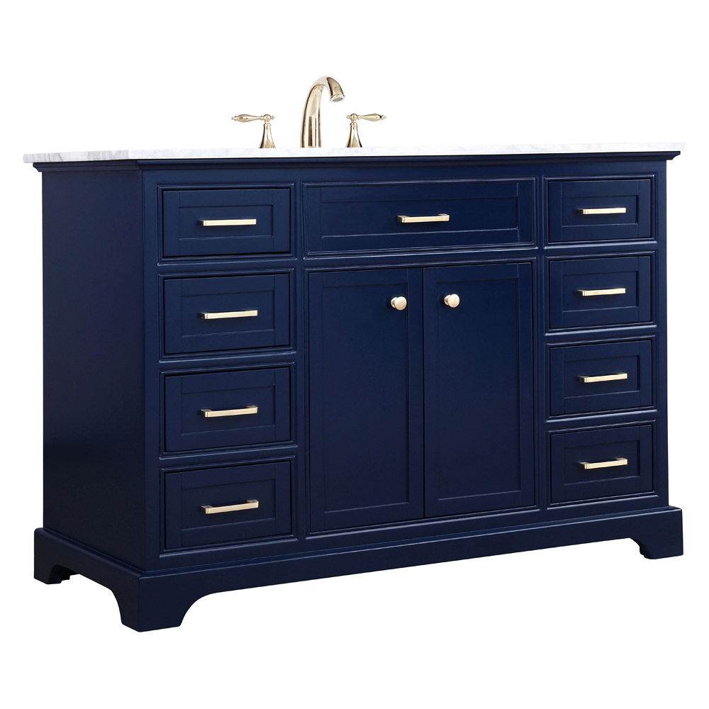 Elegant Bathroom Vanity - Blue, L 48" (VF15048BL)