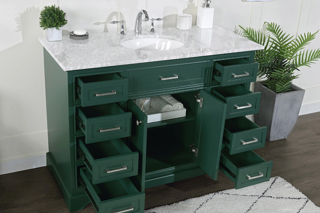 Elegant Bathroom Vanity - Green, L 48" (VF15048GN)