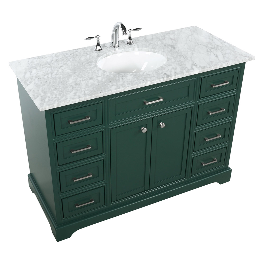 Elegant Bathroom Vanity - Green, L 48" (VF15048GN)