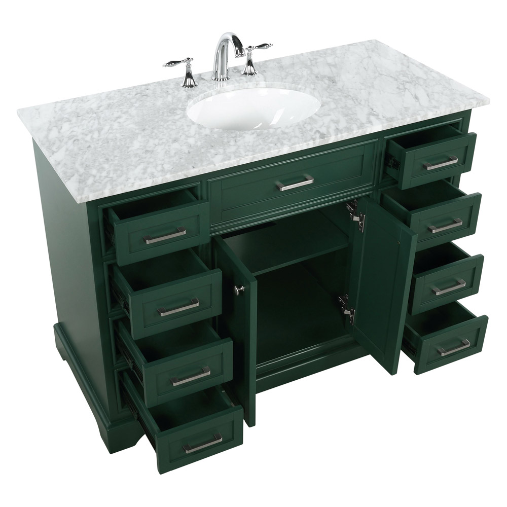 Elegant Bathroom Vanity - Green, L 48" (VF15048GN)