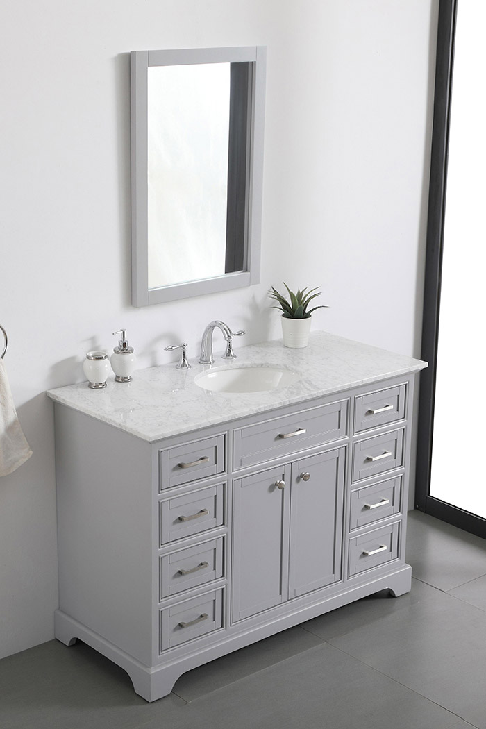 Elegant Bathroom Vanity - Gray, L 48" (VF15048GR)