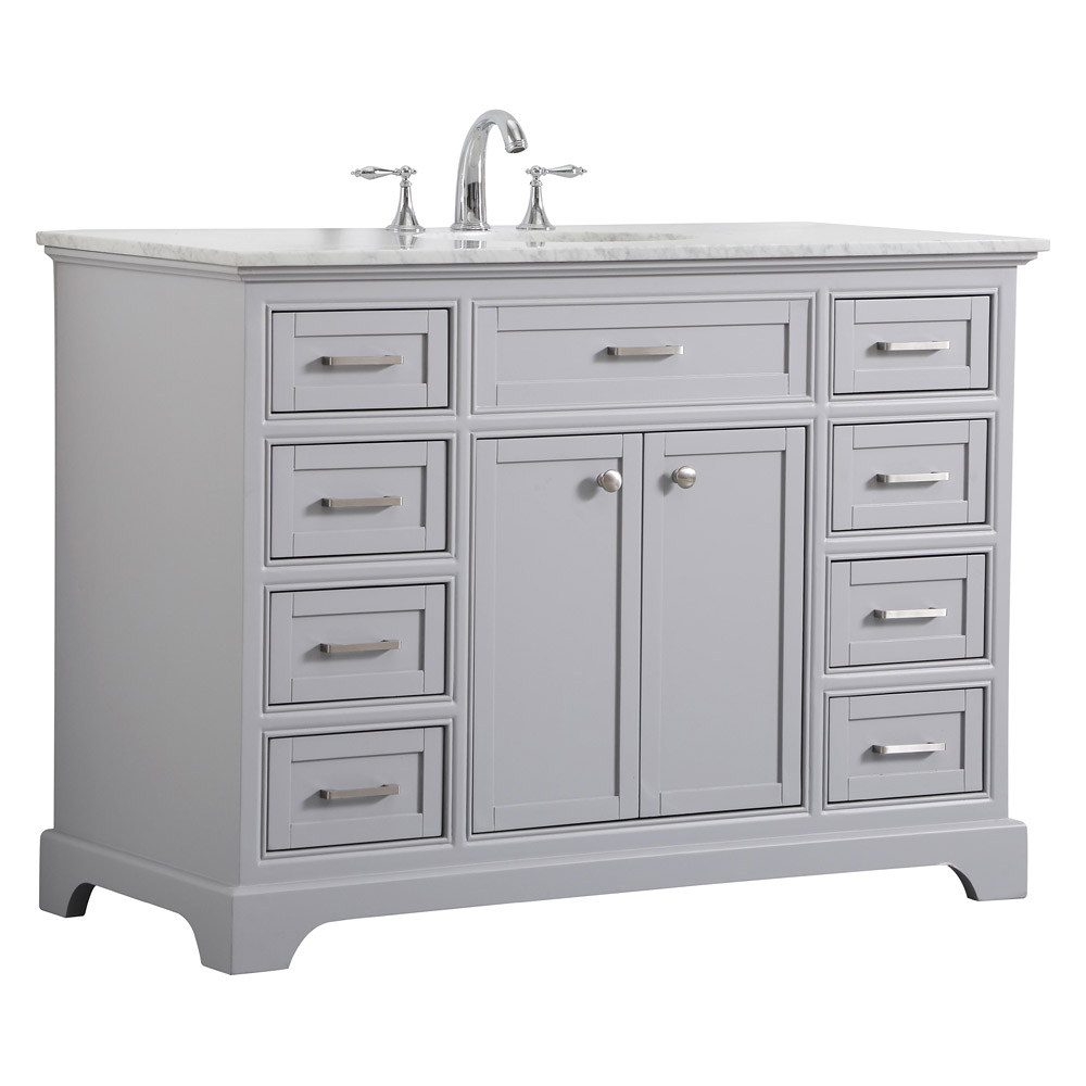 Elegant Bathroom Vanity - Gray, L 48" (VF15048GR)