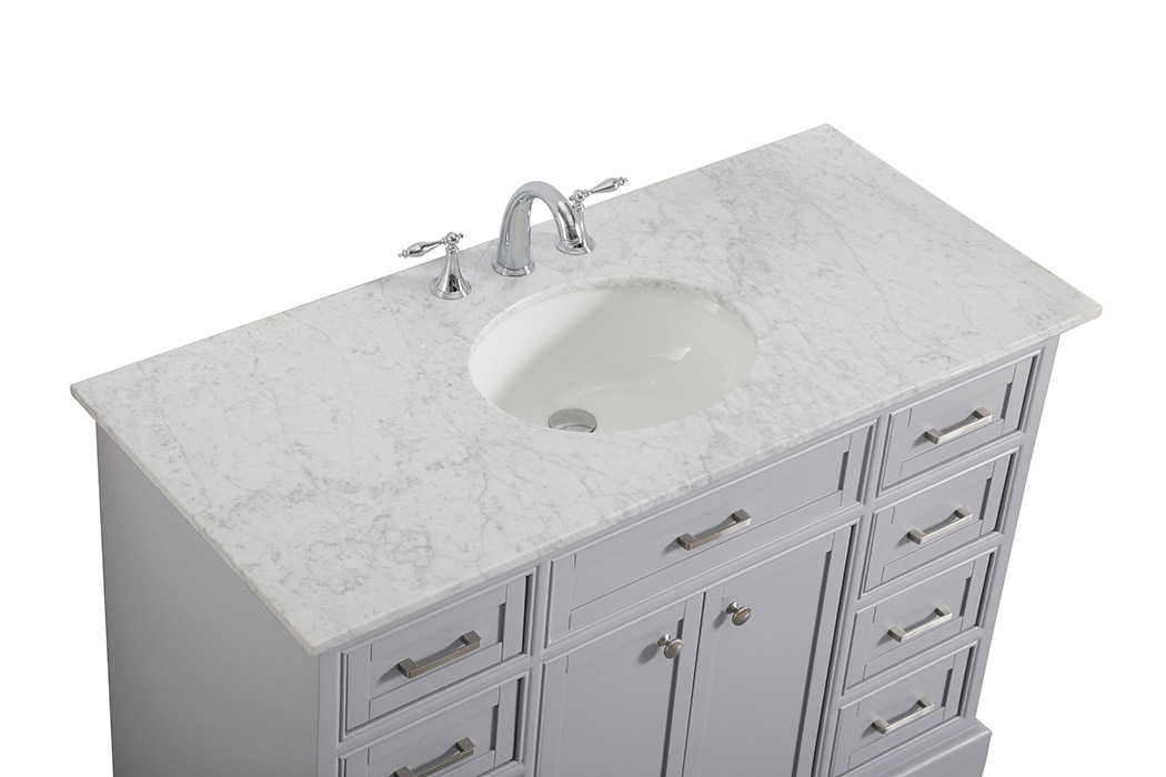 Elegant Bathroom Vanity - Gray, L 48" (VF15048GR)