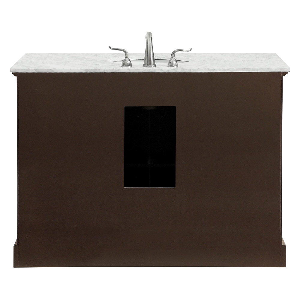 Elegant Bathroom Vanity - Teak, L 48" (VF15048TK)