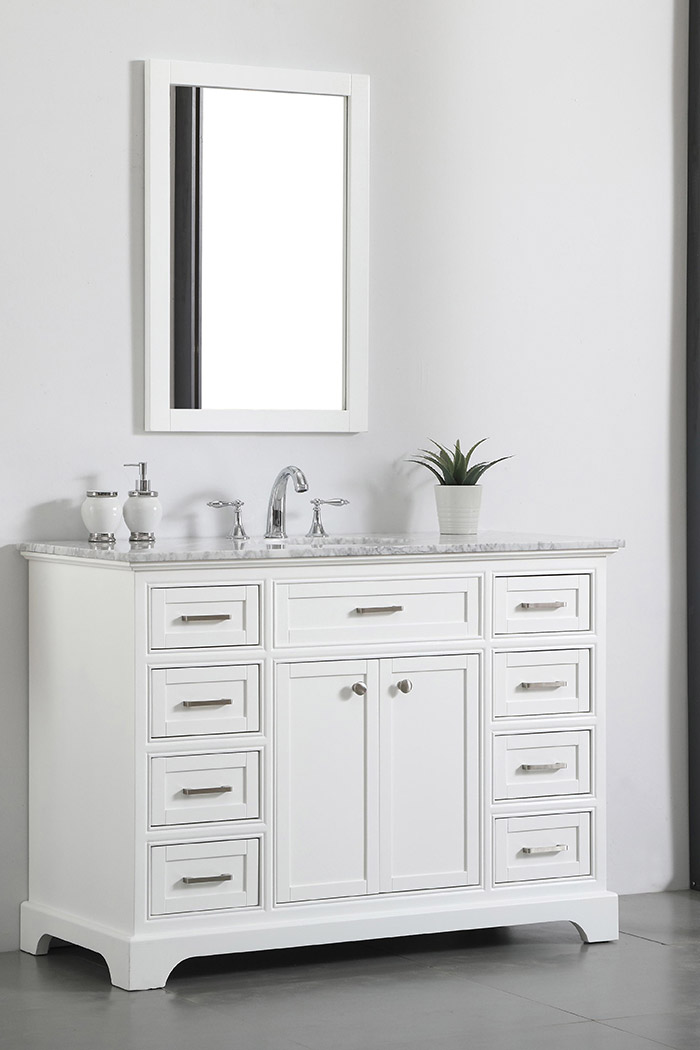 Elegant Bathroom Vanity - White, L 48" (VF15048WH)