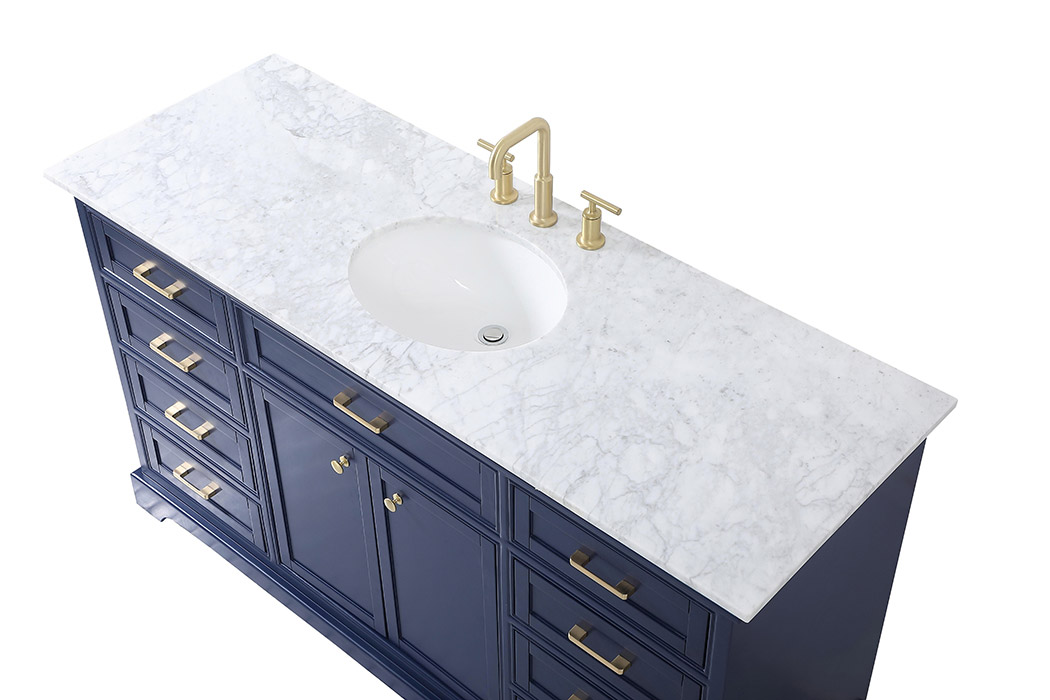 Elegant Bathroom Vanity - Blue (VF15060BL)