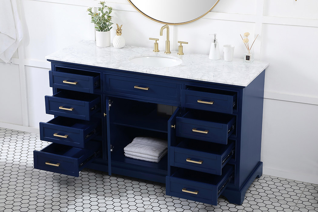 Elegant Bathroom Vanity - Blue (VF15060BL)