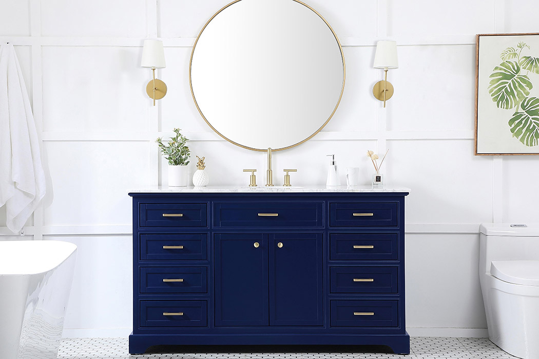 Elegant Bathroom Vanity - Blue (VF15060BL)