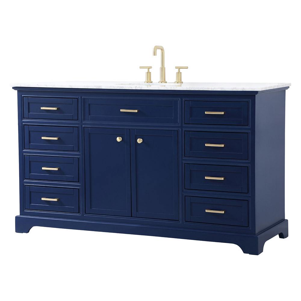 Elegant Bathroom Vanity - Blue (VF15060BL)