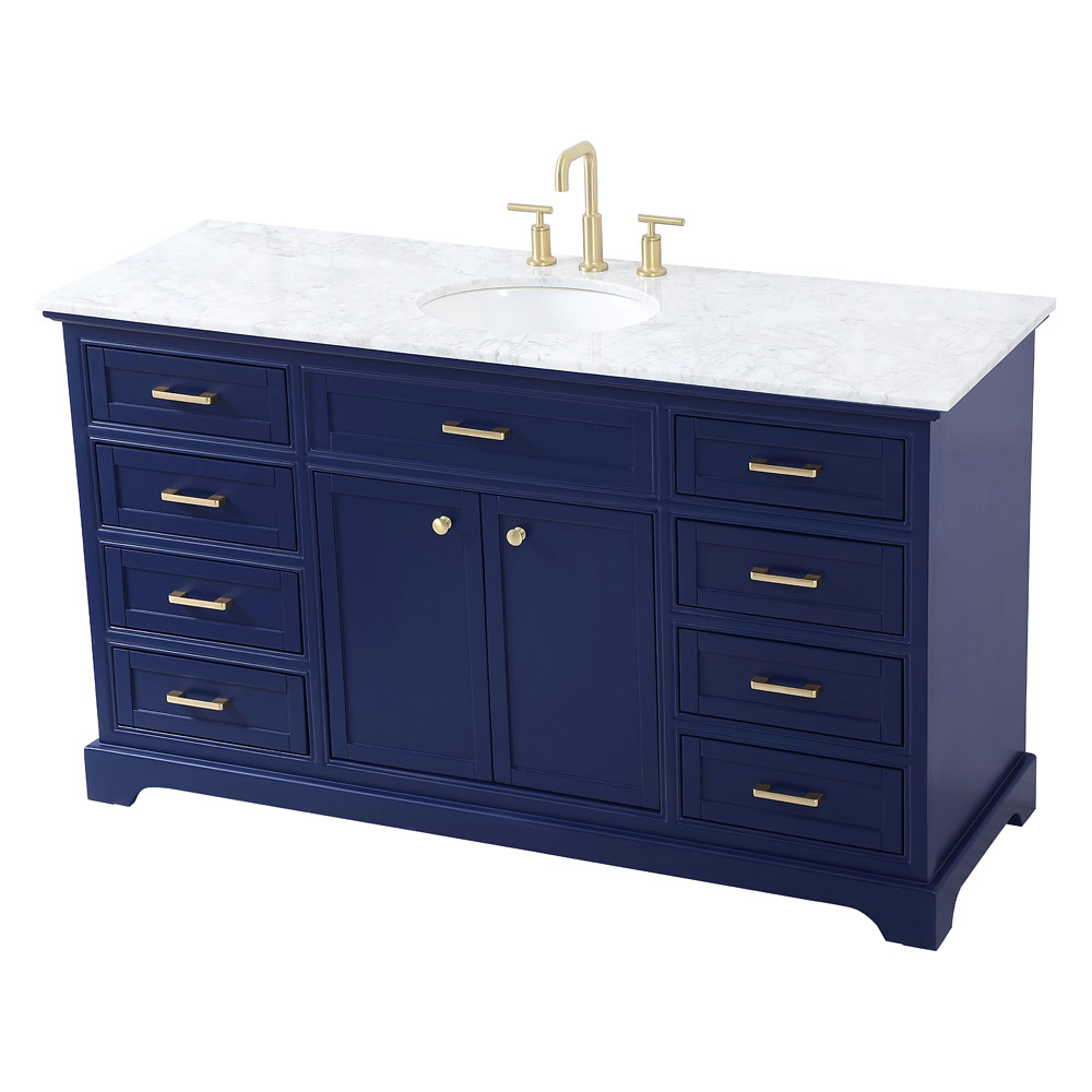 Elegant Bathroom Vanity - Blue (VF15060BL)