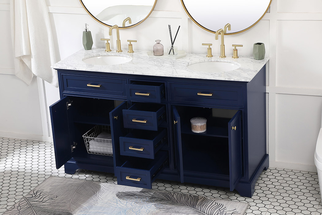 Elegant Bathroom Vanity - Blue (VF15060DBL)