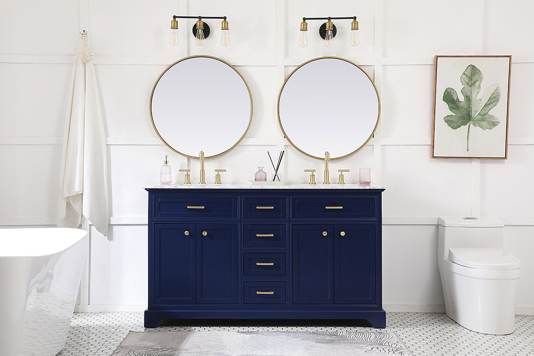 Elegant Bathroom Vanity - Blue (VF15060DBL)