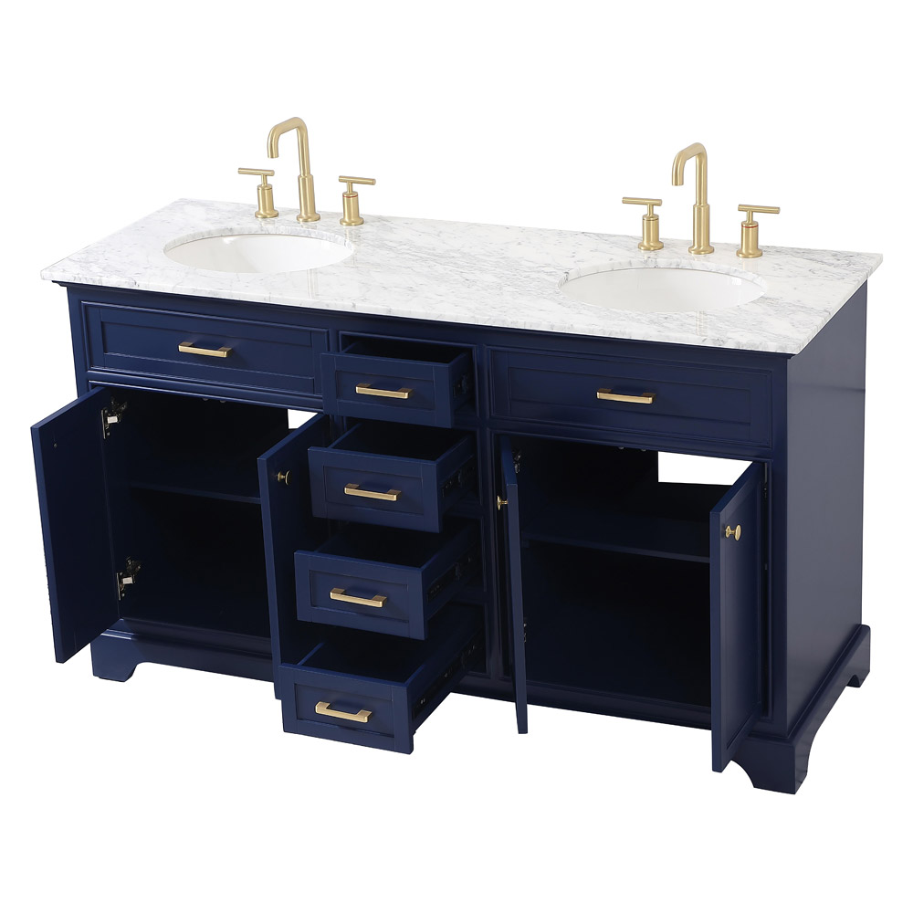 Elegant Bathroom Vanity - Blue (VF15060DBL)