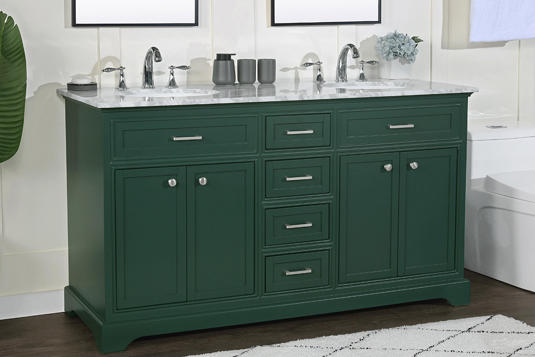 Elegant Bathroom Vanity - Green (VF15060DGN)