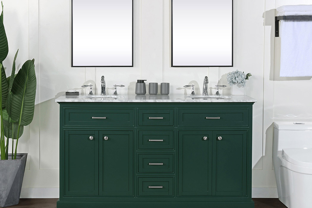 Elegant Bathroom Vanity - Green (VF15060DGN)