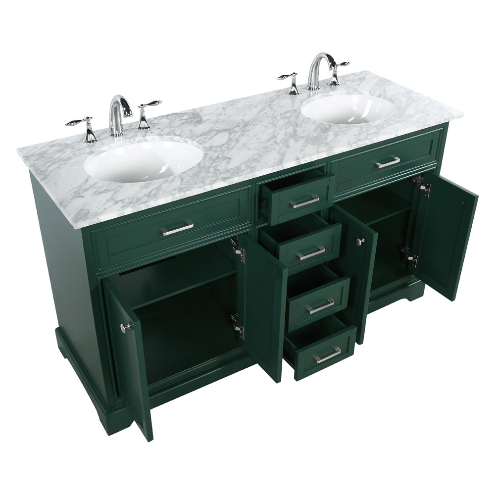 Elegant Bathroom Vanity - Green (VF15060DGN)