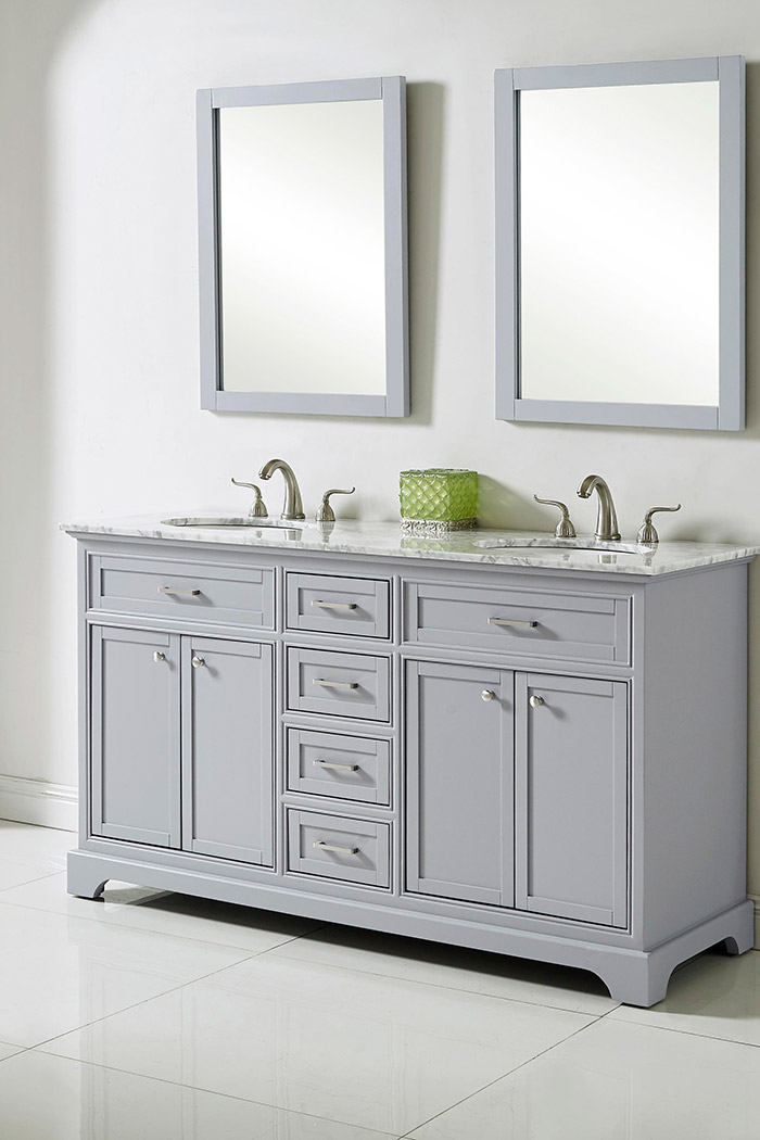 Elegant Bathroom Vanity - Gray (VF15060DGR)