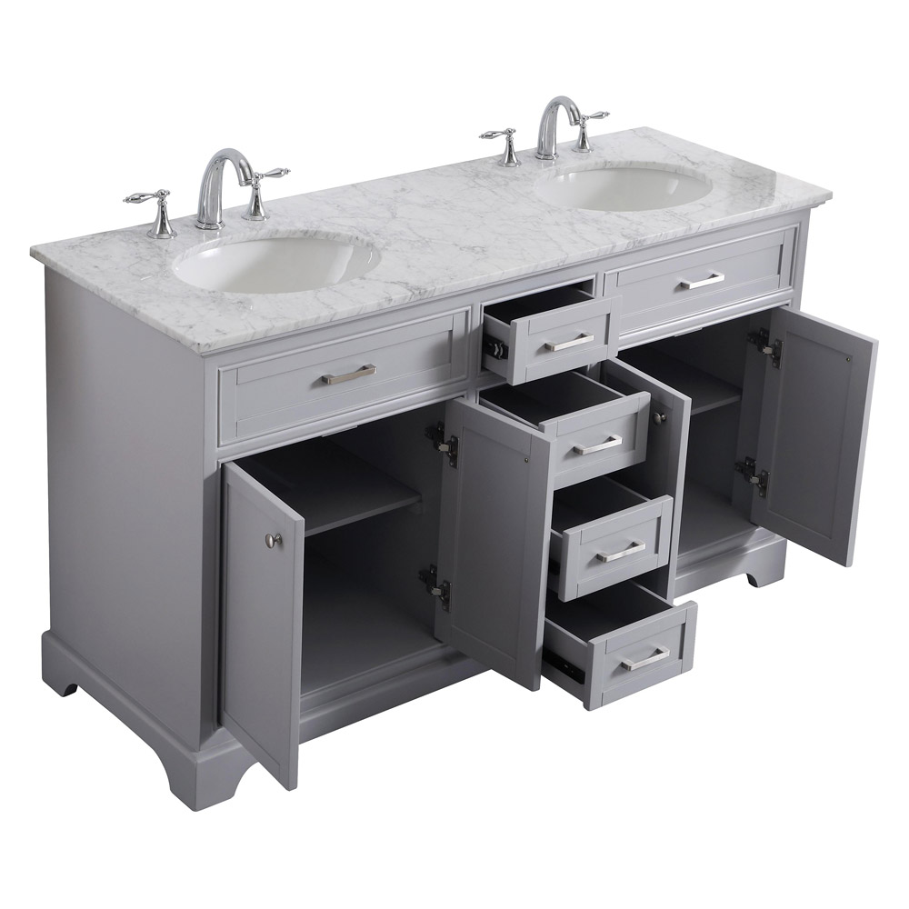 Elegant Bathroom Vanity - Gray (VF15060DGR)