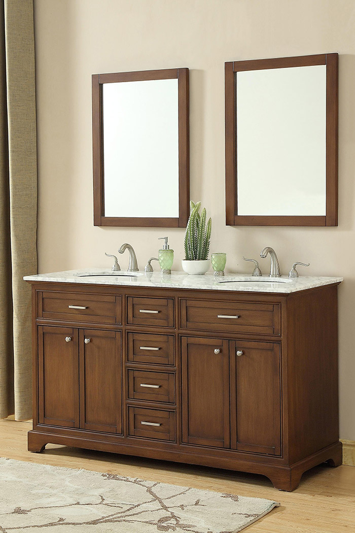 Elegant Bathroom Vanity - Teak (VF15060DTK)