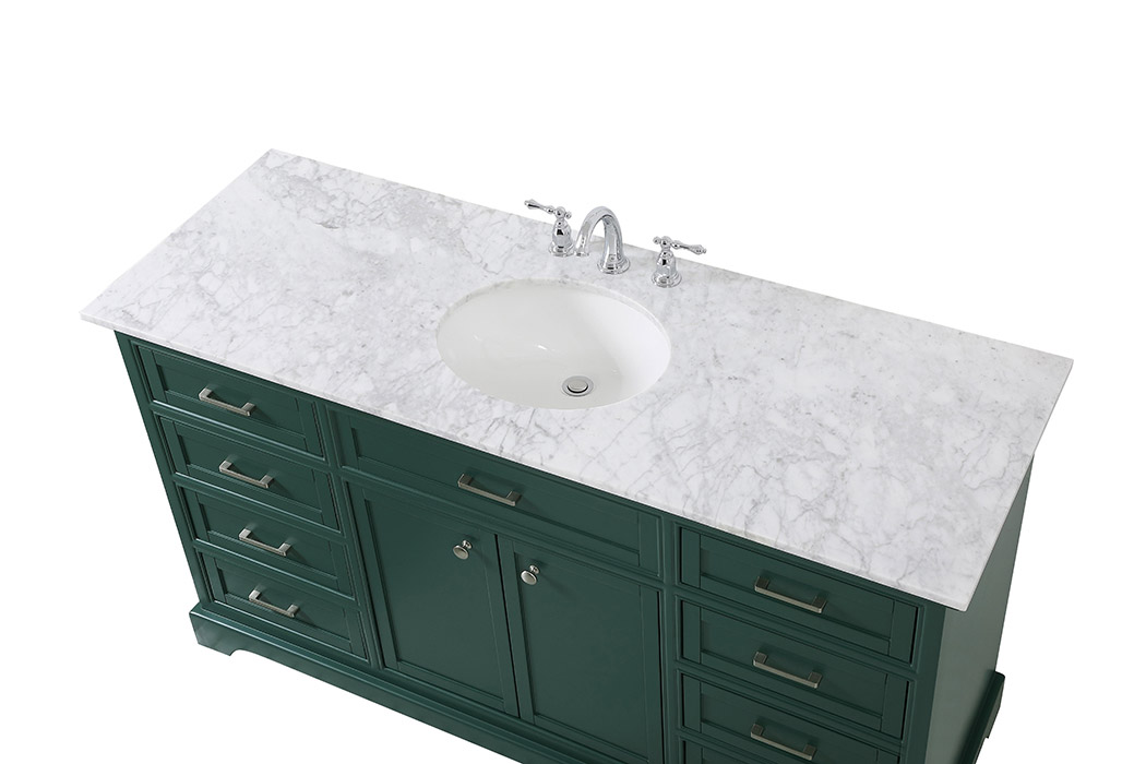 Elegant Bathroom Vanity - Green (VF15060GN)