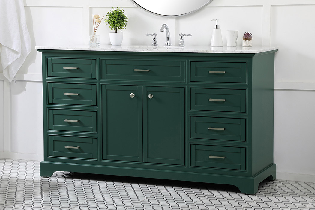 Elegant Bathroom Vanity - Green (VF15060GN)