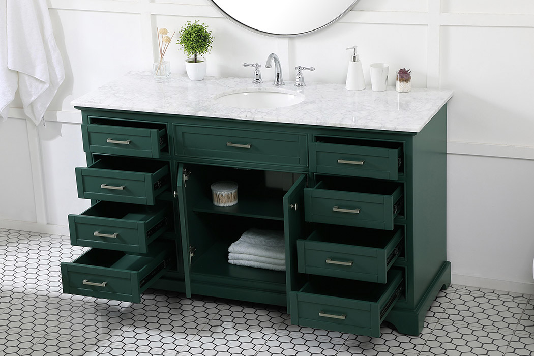 Elegant Bathroom Vanity - Green (VF15060GN)