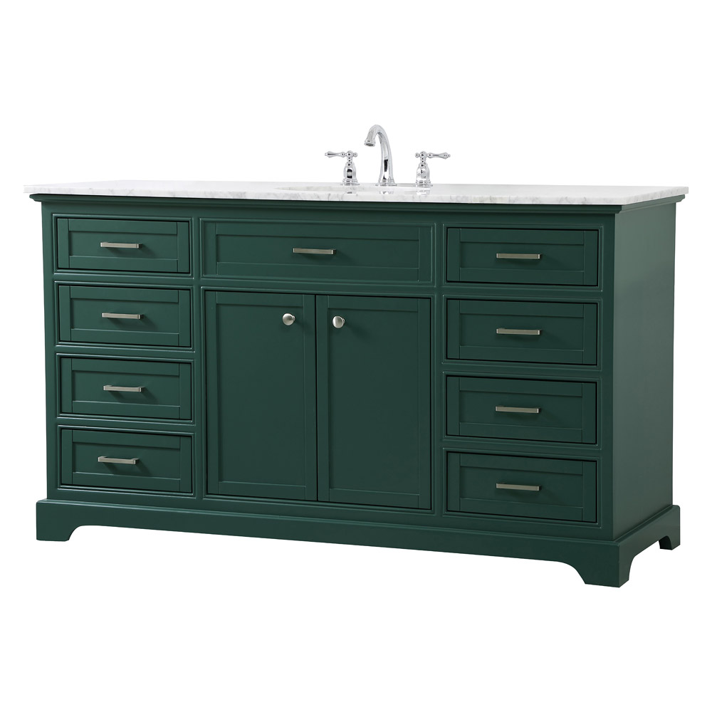 Elegant Bathroom Vanity - Green (VF15060GN)