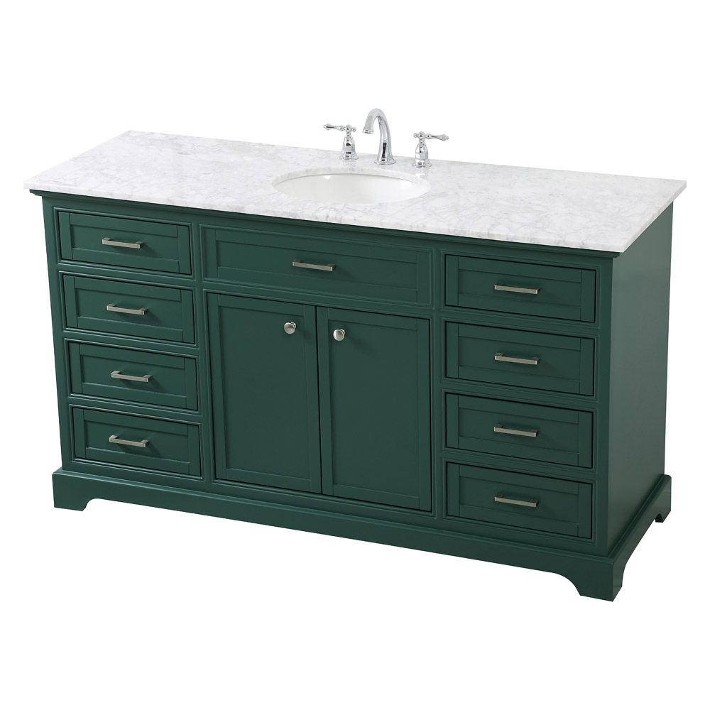 Elegant Bathroom Vanity - Green (VF15060GN)