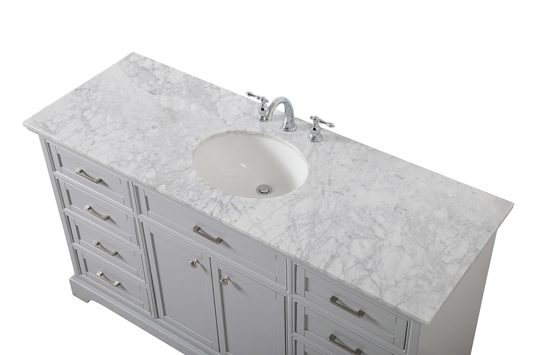 Elegant Bathroom Vanity - Gray (VF15060GR)