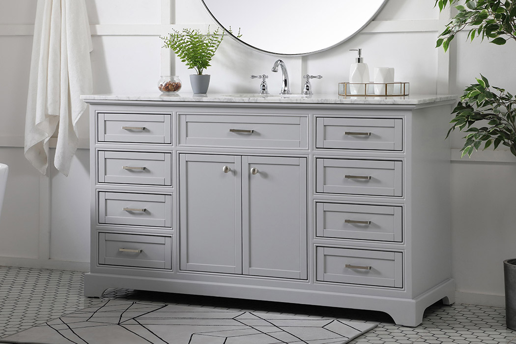 Elegant Bathroom Vanity - Gray (VF15060GR)