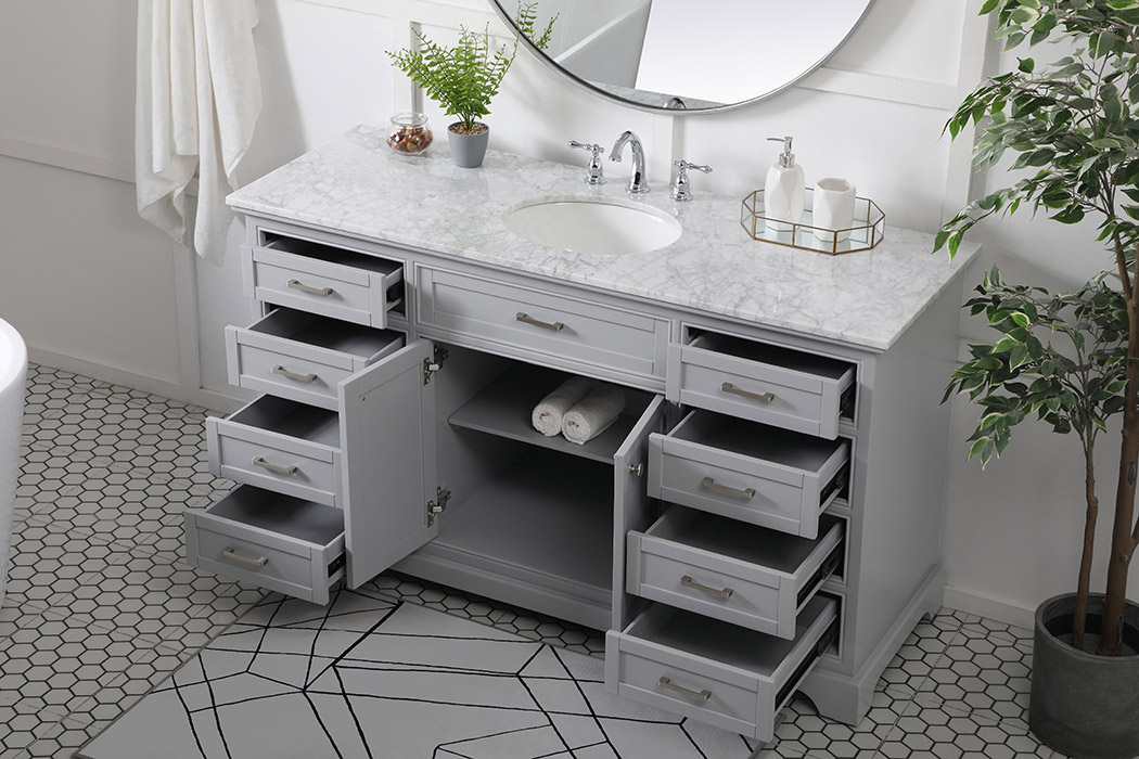 Elegant Bathroom Vanity - Gray (VF15060GR)