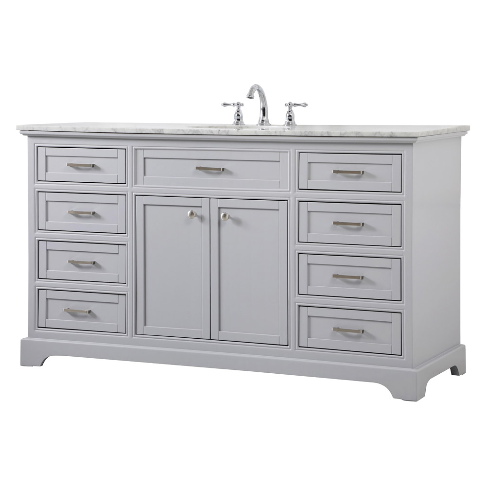 Elegant Bathroom Vanity - Gray (VF15060GR)