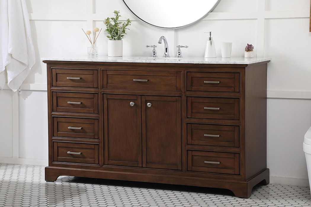 Elegant Bathroom Vanity - Teak (VF15060TK)