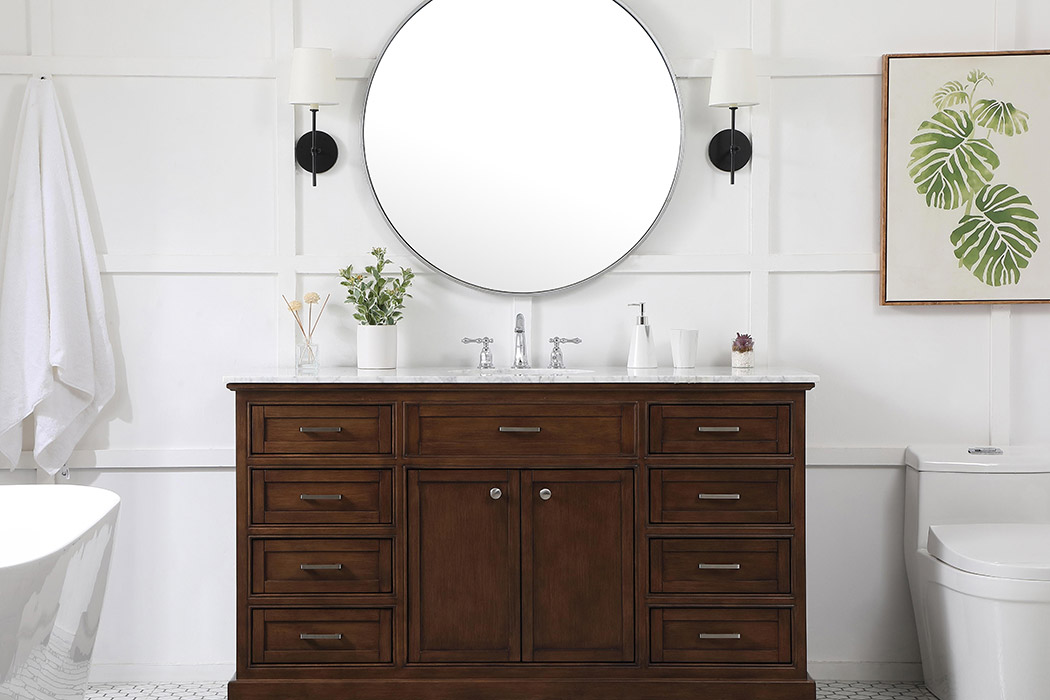 Elegant Bathroom Vanity - Teak (VF15060TK)