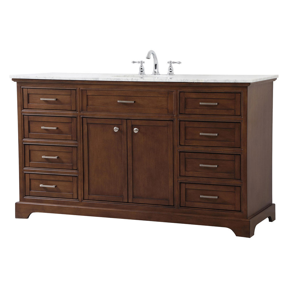 Elegant Bathroom Vanity - Teak (VF15060TK)