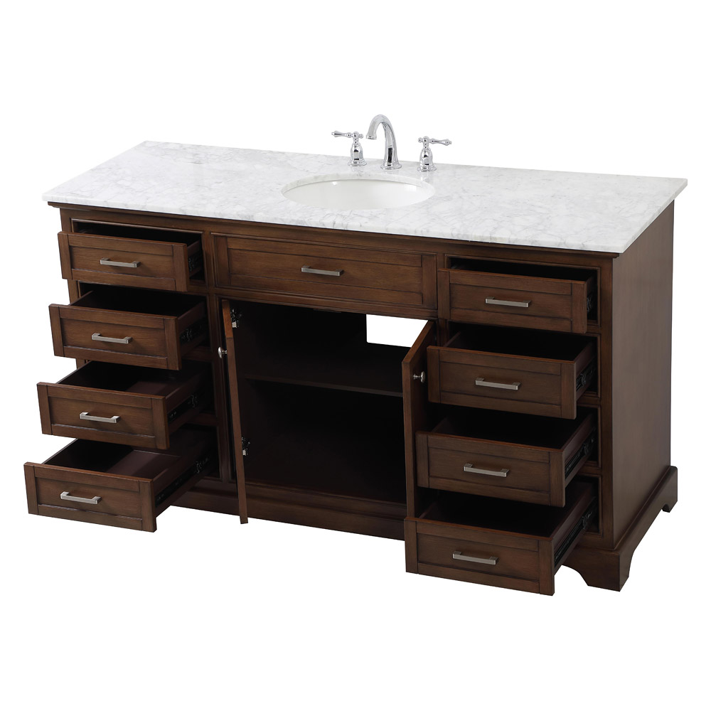 Elegant Bathroom Vanity - Teak (VF15060TK)