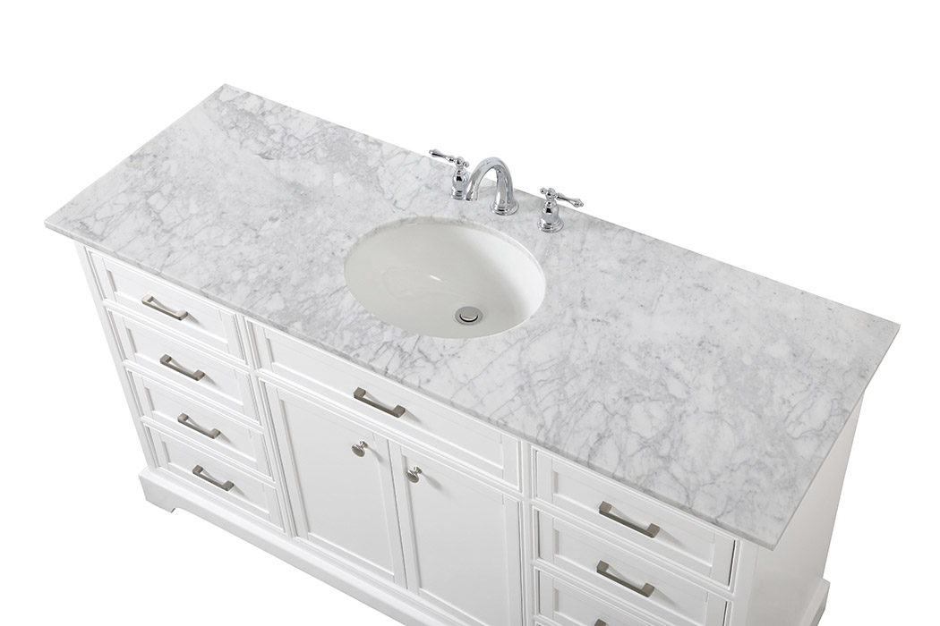 Elegant Bathroom Vanity - White (VF15060WH)