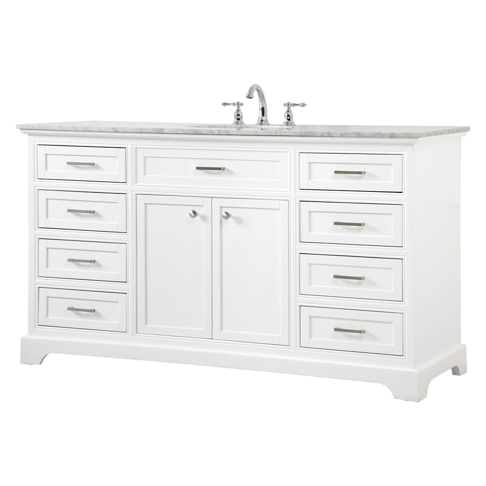 Elegant Bathroom Vanity - White (VF15060WH)