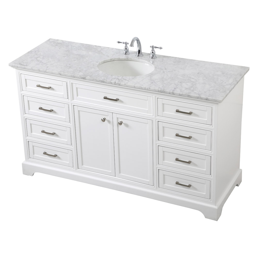 Elegant Bathroom Vanity - White (VF15060WH)