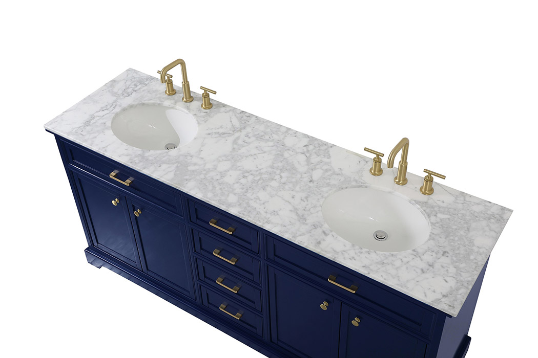 Elegant Bathroom Vanity - Blue (VF15072DBL)