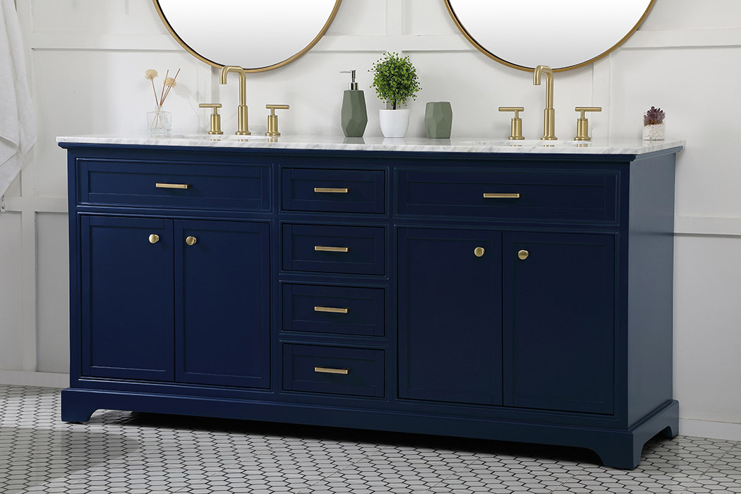 Elegant Bathroom Vanity - Blue (VF15072DBL)