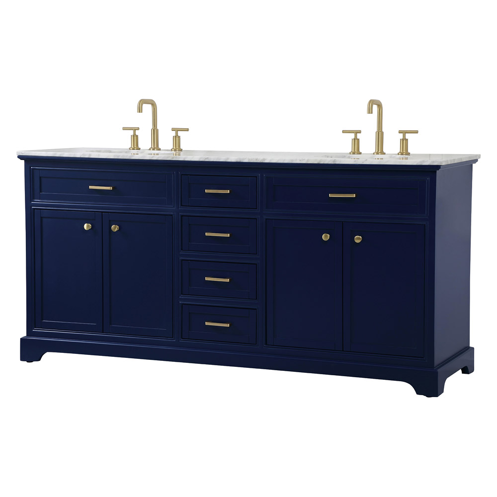 Elegant Bathroom Vanity - Blue (VF15072DBL)