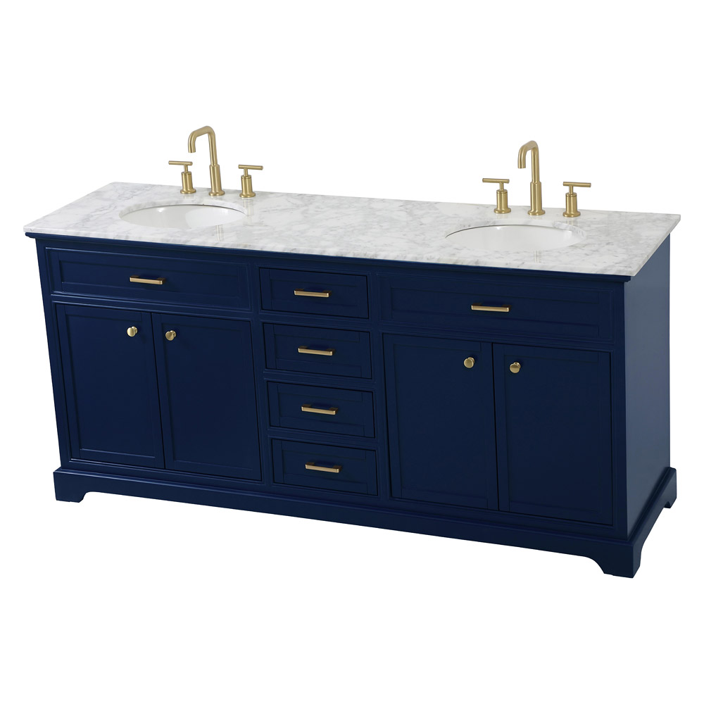 Elegant Bathroom Vanity - Blue (VF15072DBL)