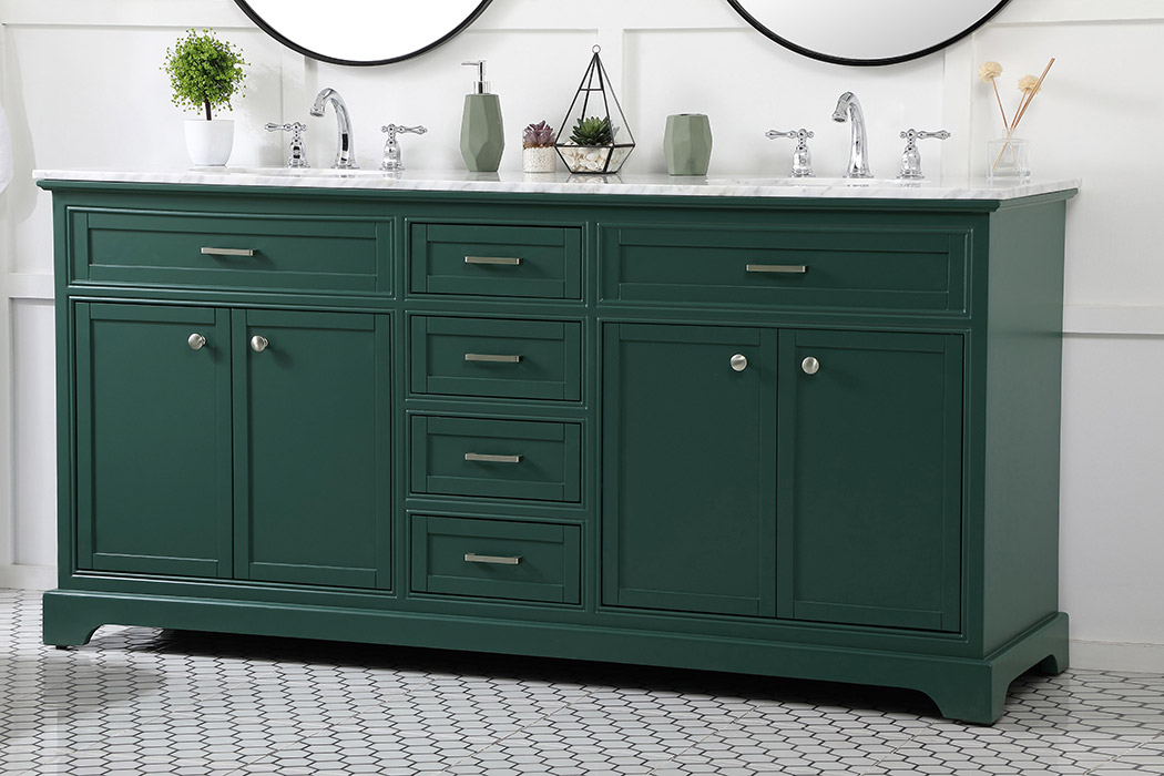 Elegant Bathroom Vanity - Green (VF15072DGN)