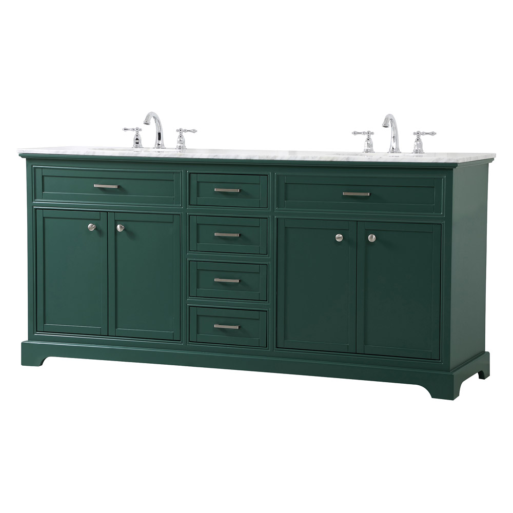 Elegant Bathroom Vanity - Green (VF15072DGN)