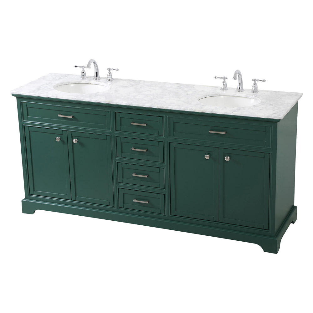 Elegant Bathroom Vanity - Green (VF15072DGN)