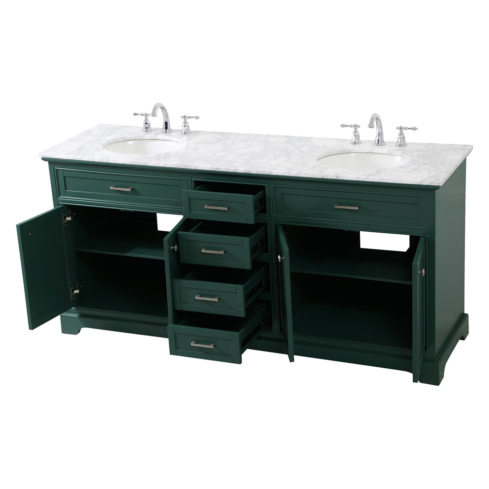 Elegant Bathroom Vanity - Green (VF15072DGN)